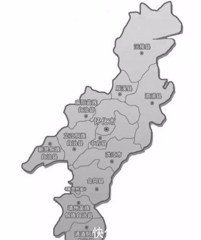              湖南怀化市地图图片