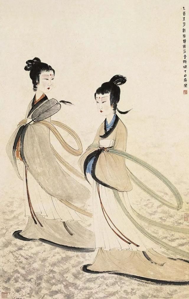 可以说,"勾魂眼"是傅抱石人物画的形象标识,品味其中,妙不可言.