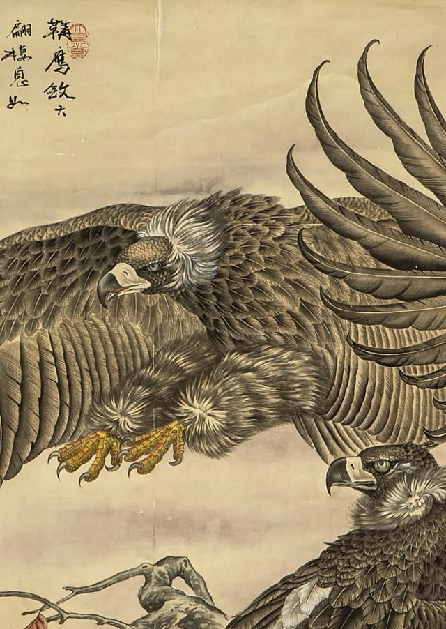 画坛皇帝张大千《雄鹰图》赏析之一