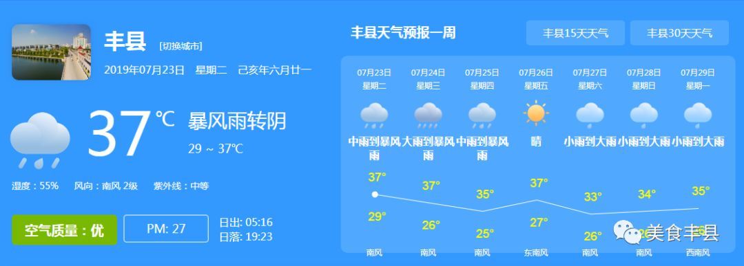 丰县天气预报