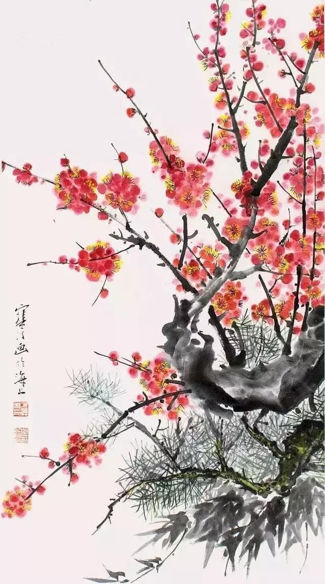 10位国画名家,30幅梅花画作