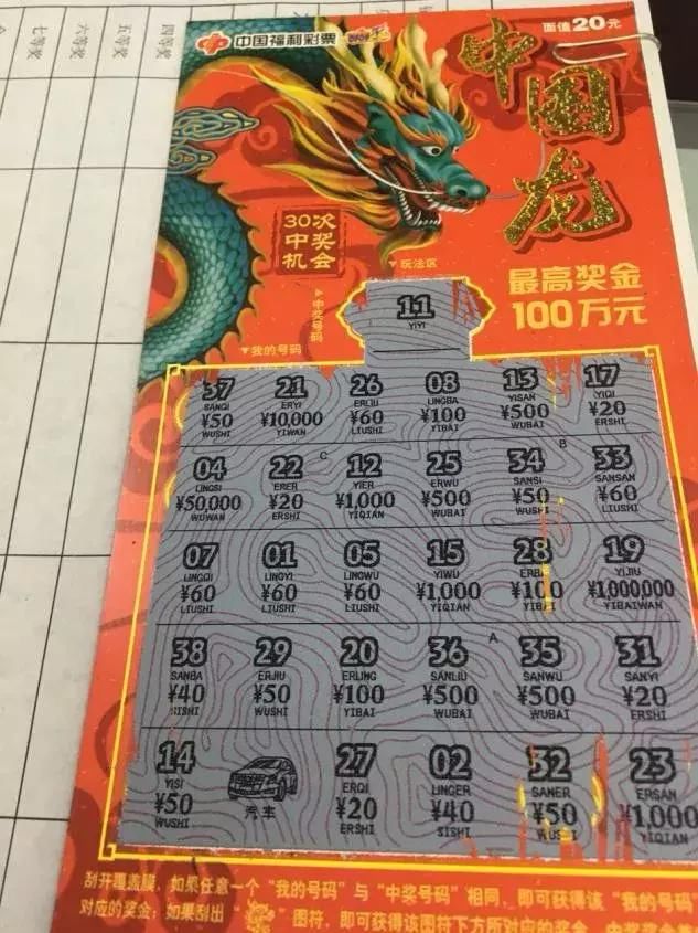 刮刮乐"中国龙"促销活动热力十足,有20多年彩龄的克拉玛依彩民刘先生