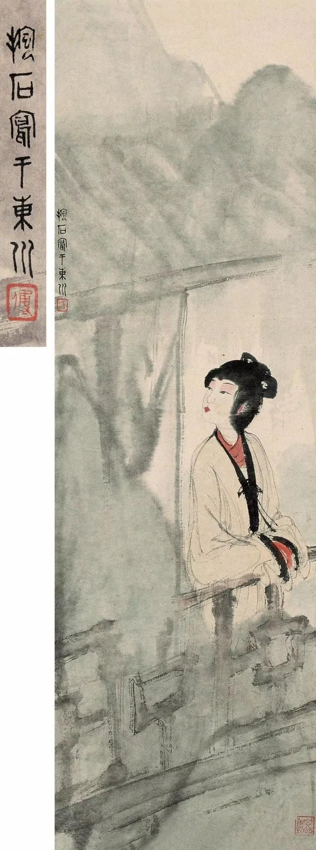 可以说,"勾魂眼"是傅抱石人物画的形象标识,品味其中,妙不可言.