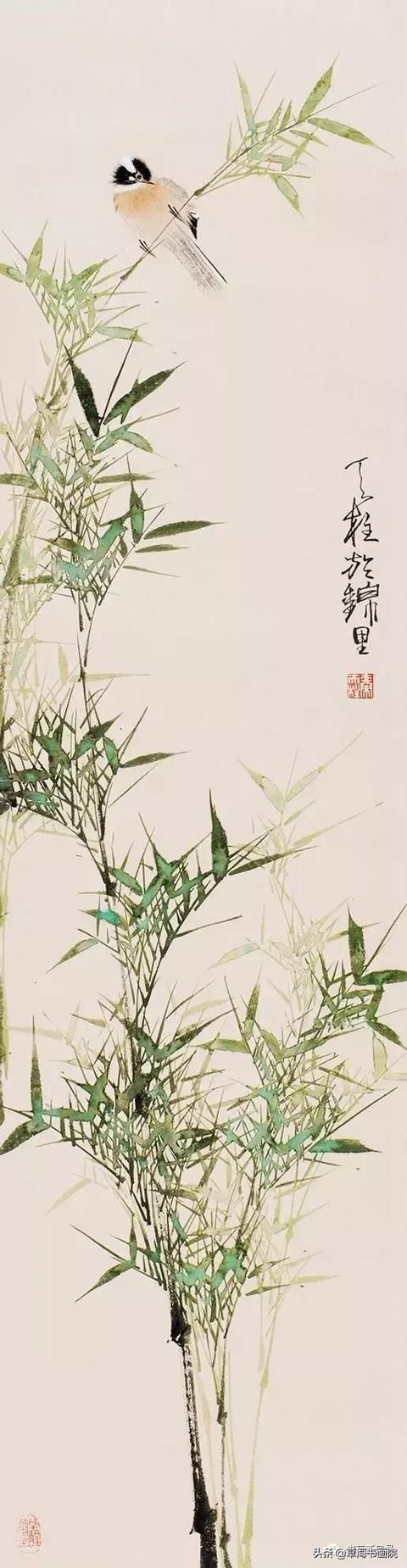 成都画家秦天柱花鸟画作品