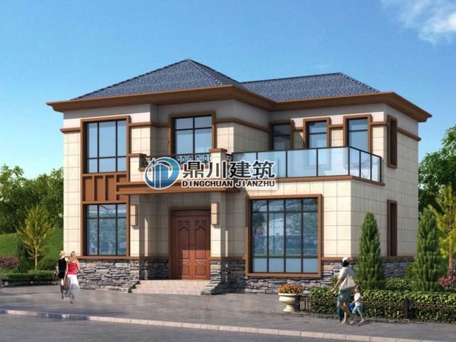 新农村二层带露台经济型小别墅