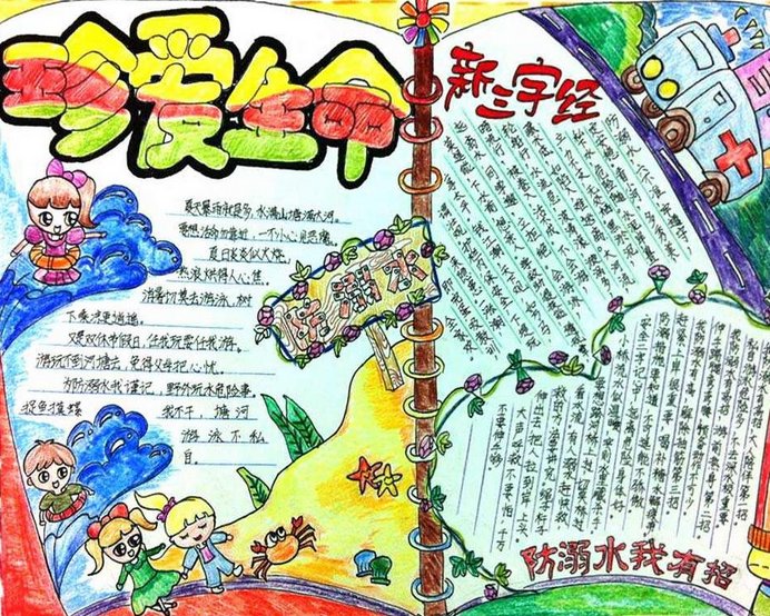 关于暑假见闻的手抄报图(4)