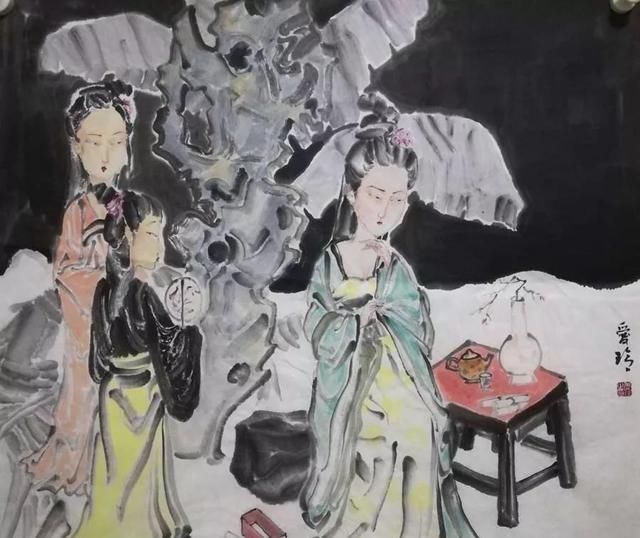 中国美术家协会会员,胡爱玲人物画作品欣赏