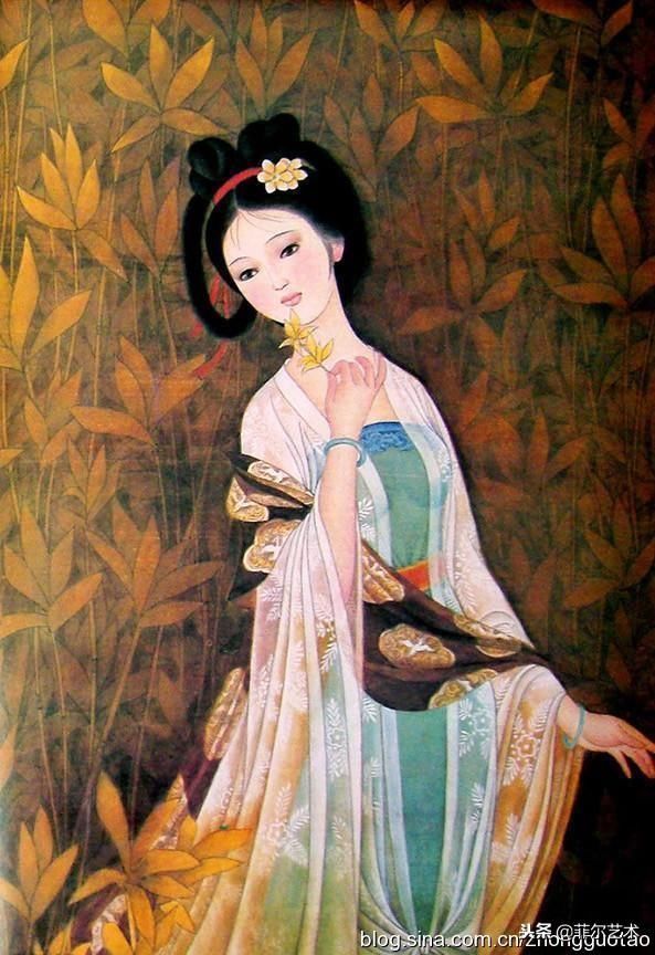 中国女画家韩德珠工笔重彩人物作品欣赏