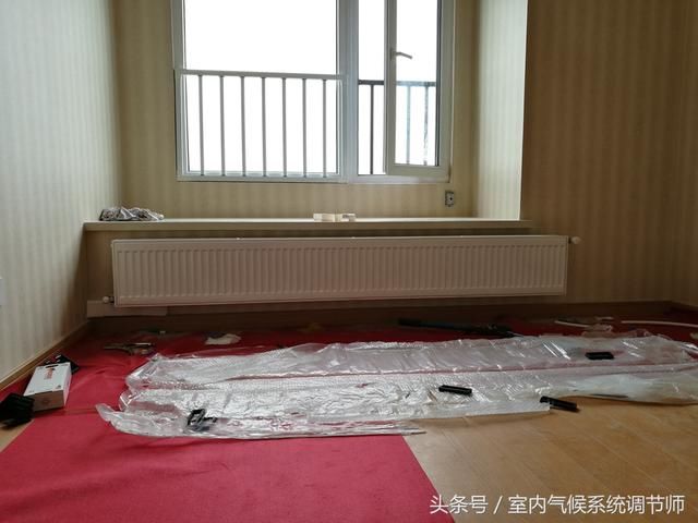 暖气片安装过程中