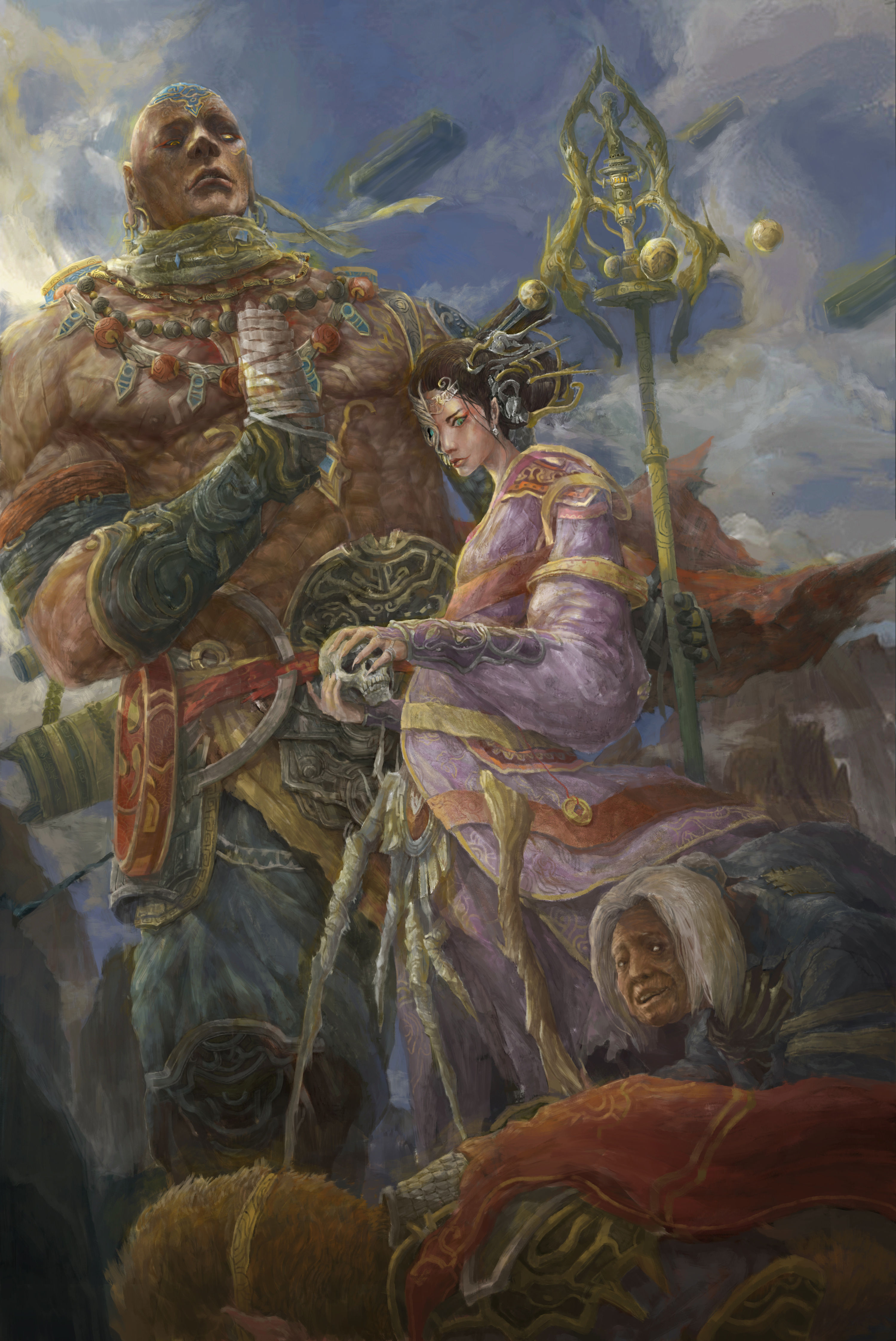 大气磅礴,暗黑魔幻,徐子晖西游《齐天》系列插画全套,值得收藏