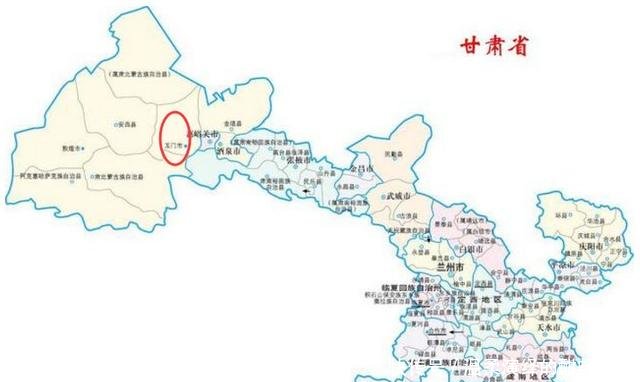 甘肃玉门地理位置图片