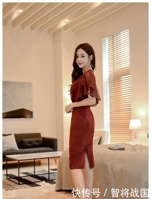  #使礼裙#孙允珠-浪漫焰红透纱迷香优雅礼裙鉴赏