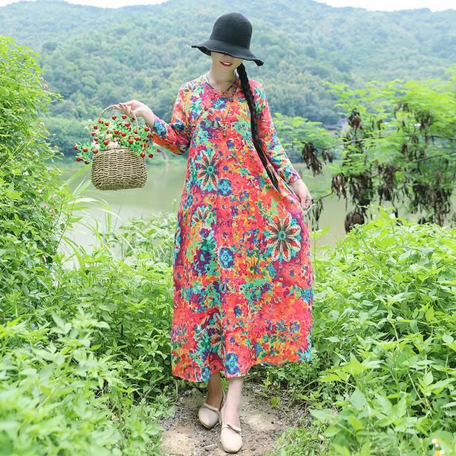 老婆云南旅游回来，把阔腿裤全都压箱底！换上秋款棉麻裙，超美嫩