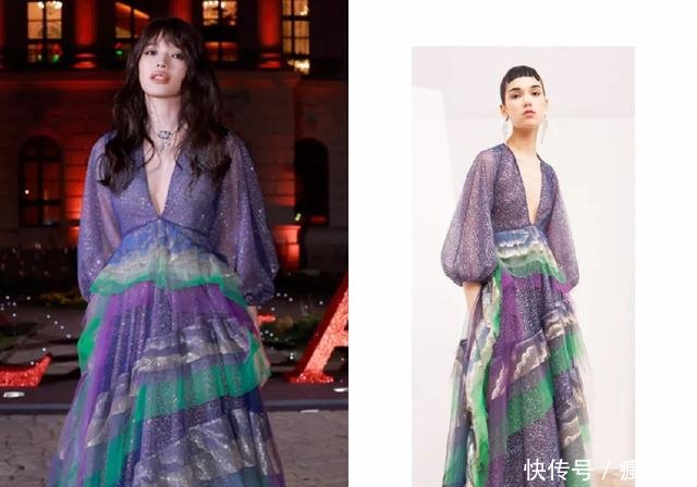 42岁舒淇要逆天穿深V扎丸子头似少女，然而身穿星空裙才叫惊艳