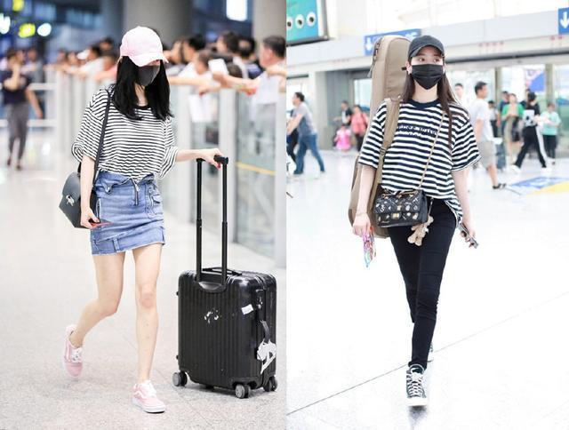 167的欧阳娜娜撞上167的杨幂，终于明白腿直和腿细哪个更重要了