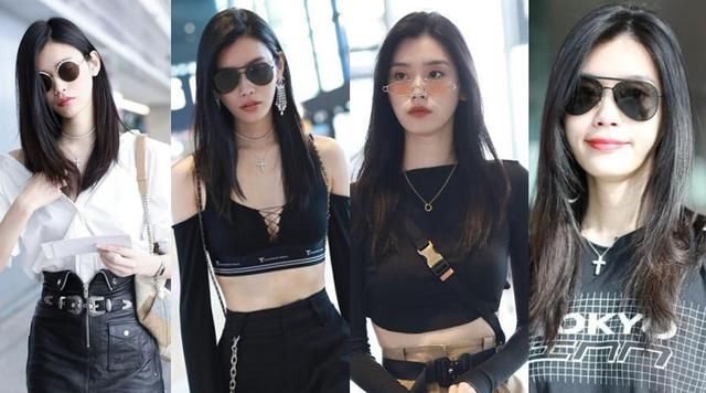 奚梦瑶6月底狂刷机场街拍，蜂腰、长腿超模也是性感姑娘