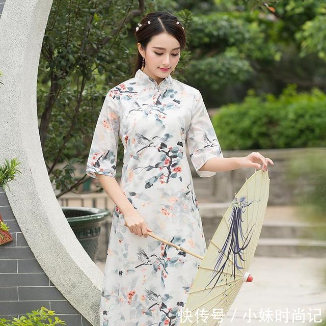 舒适■旗袍挑身材不好穿,旗袍连衣裙却是不挑人,遮盖缺点尽显女性美