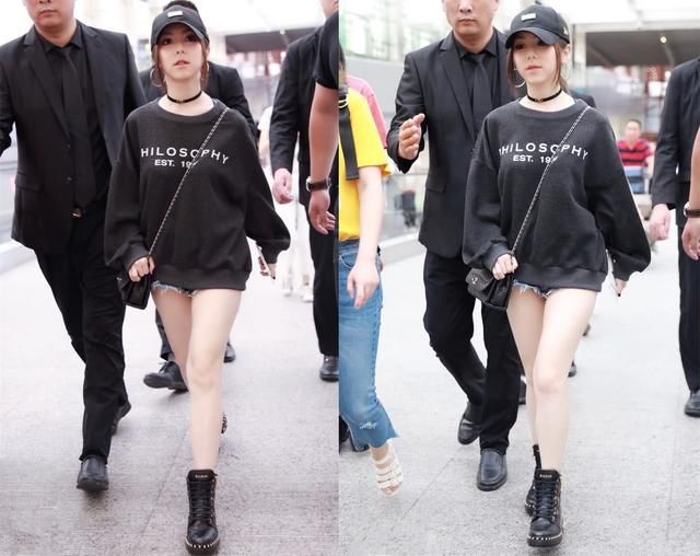 邓紫棋太猛了！短裤都提到裤裆这儿，难怪要用衣服挡住！