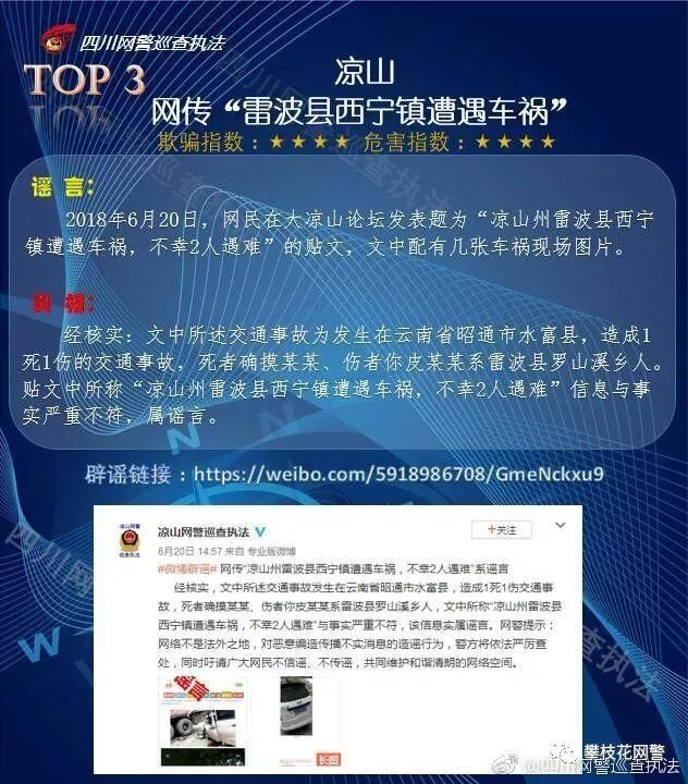净网2018四川网警半月辟谣