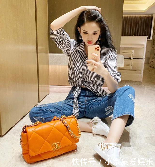  『感觉』娜扎新宠之橙色香奈儿19：满满夏日活力，谁说大包只能秋冬背！