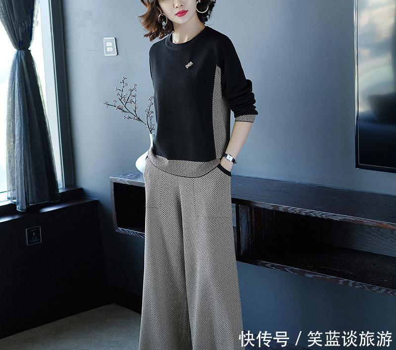 『女人』腿粗的女人,快试试这套“阔腿裤套装”,洋气美嫩特显瘦,还减龄