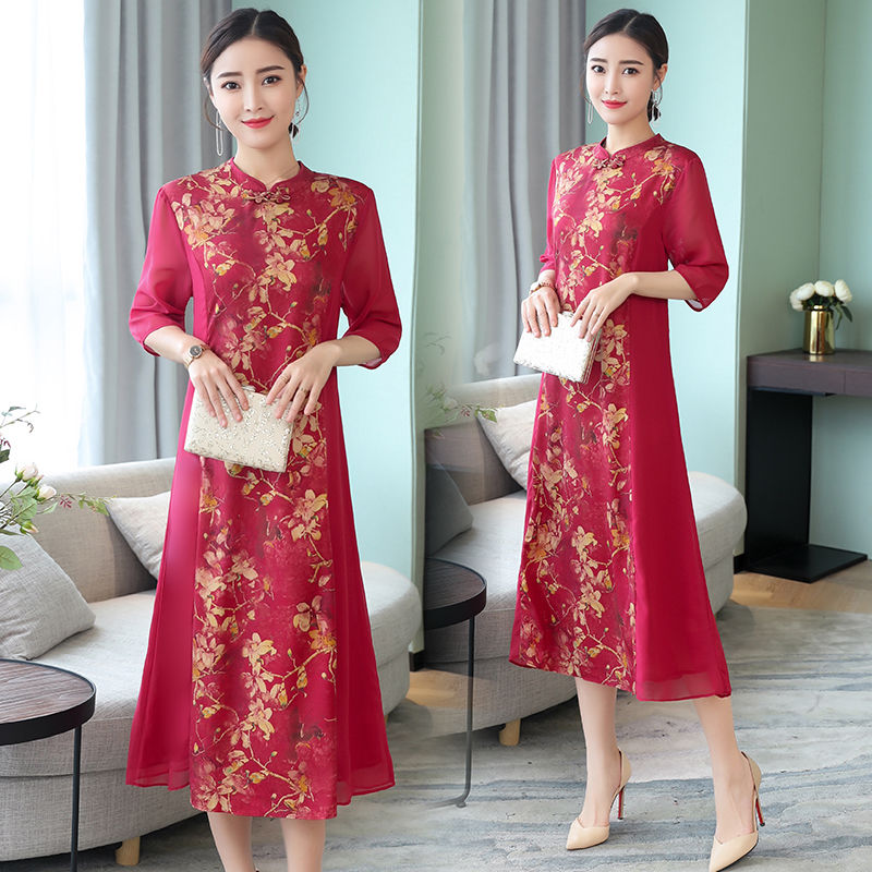 美到让人尖叫的高级复古旗袍装，上班聚会都能穿，搭单鞋气场满满