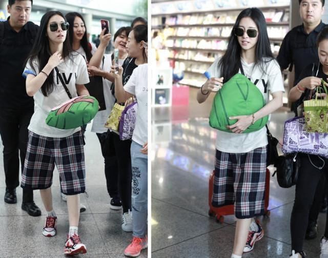 当女星穿平底鞋时大长腿还在吗?这差距不是一般大，网友:不一样