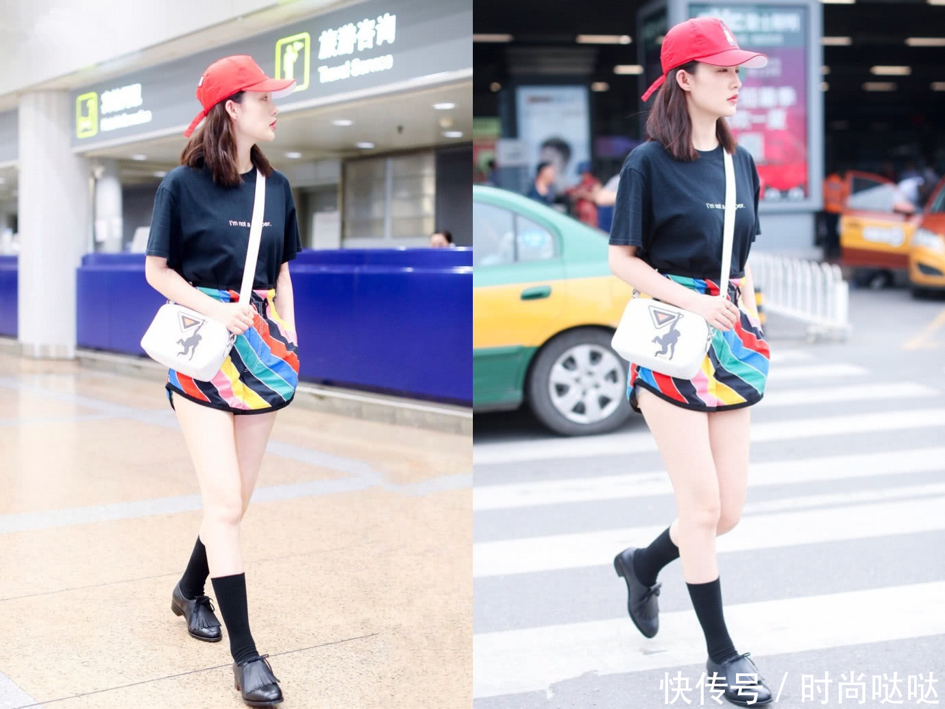 李沁胆真大！这么大胆的短裤也敢穿出街，网友：白给我都不敢穿！