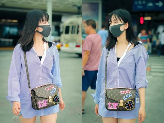 娄艺潇为显腿长，竟敢穿条看不见的短裤出门，网友：跟没穿差不多