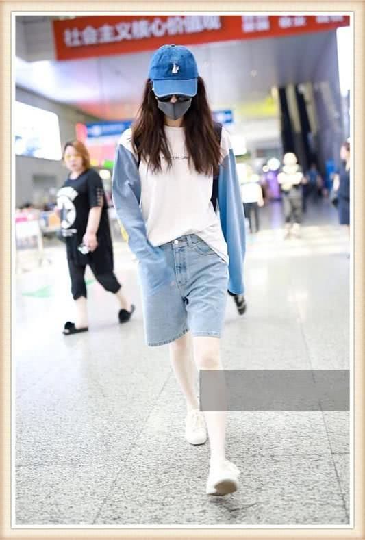 倪妮啊倪妮!你这样穿短裤，简直不给我等小个子女生留活路啊!