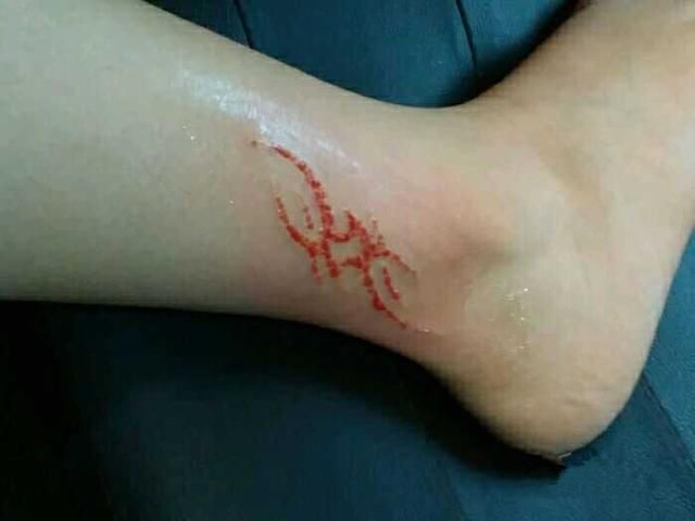 我的白色纹身，不会发青！