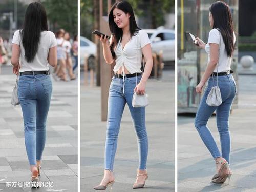 紧身牛仔裤塑腿塑臀，热裤秀美腿直接了当，含蓄与直接你怎么选？