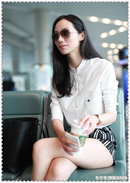 身高1米7的韩雪魔鬼般的身材 机场街拍 随便怎么穿都这么好看