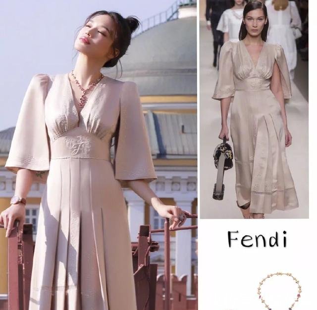 42岁舒淇要逆天穿深V扎丸子头似少女，然而身穿星空裙才叫惊艳