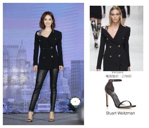 蔡依林穿两万七小西装撞衫张钧宁，12cm的身高差，却靠气场取胜