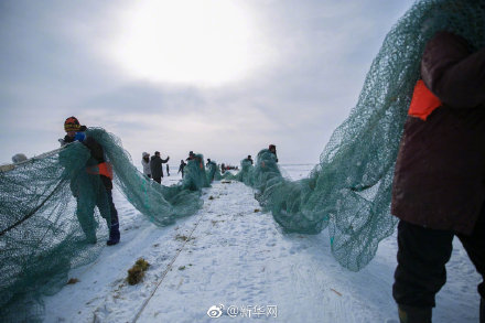 “踏雪寻鱼”、凿冰开眼 你见过冬天渔民捕鱼吗？