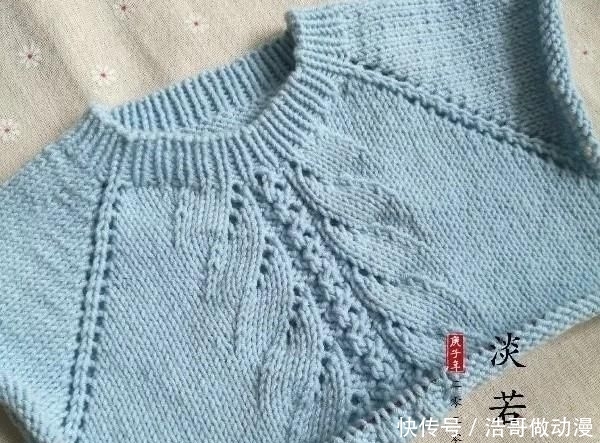  [编织]鱼骨加针套头毛衣，简单好看，可以织一件