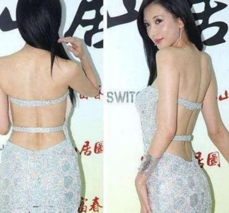 24岁杨紫与42岁林志玲同穿露背裙，网友：这身材对比起来简直是可