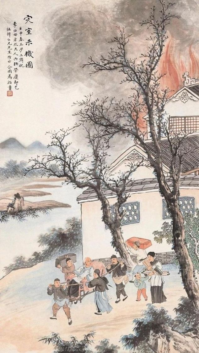 马骀幼孤贫,勤敏嗜学,酷好绘画而聪慧过人