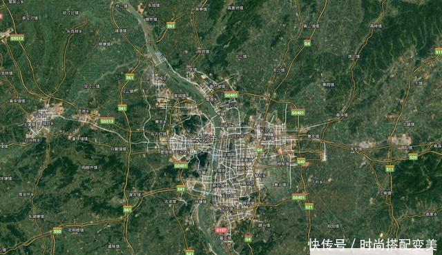 湖南各城市最新卫星地图：一看就知道湖南哪个城市的规模比较大？