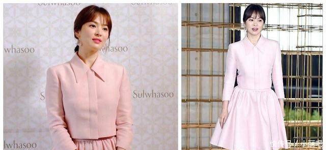 36岁宋慧乔身穿粉色套装现身活动，不料衣服尴尬选错凸显幸福肥