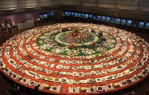 新疆“天下第一宴”1088道巨型满汉全席,价值68,后边再加7个零！