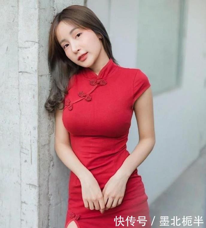  【气质】大色旗袍，收腰包臀，美丽小姐姐，秀出少女丰满气质