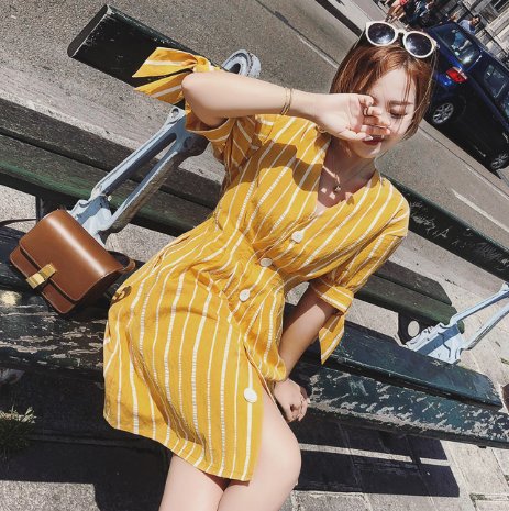 天气这么热,裙子里头别套着打底裤,学下面这样穿,一个比一个美