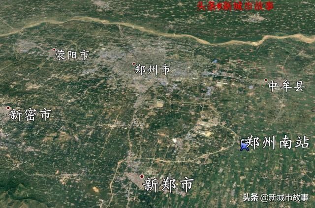  #沿线#郑阜高铁沿线城市带卫星图
