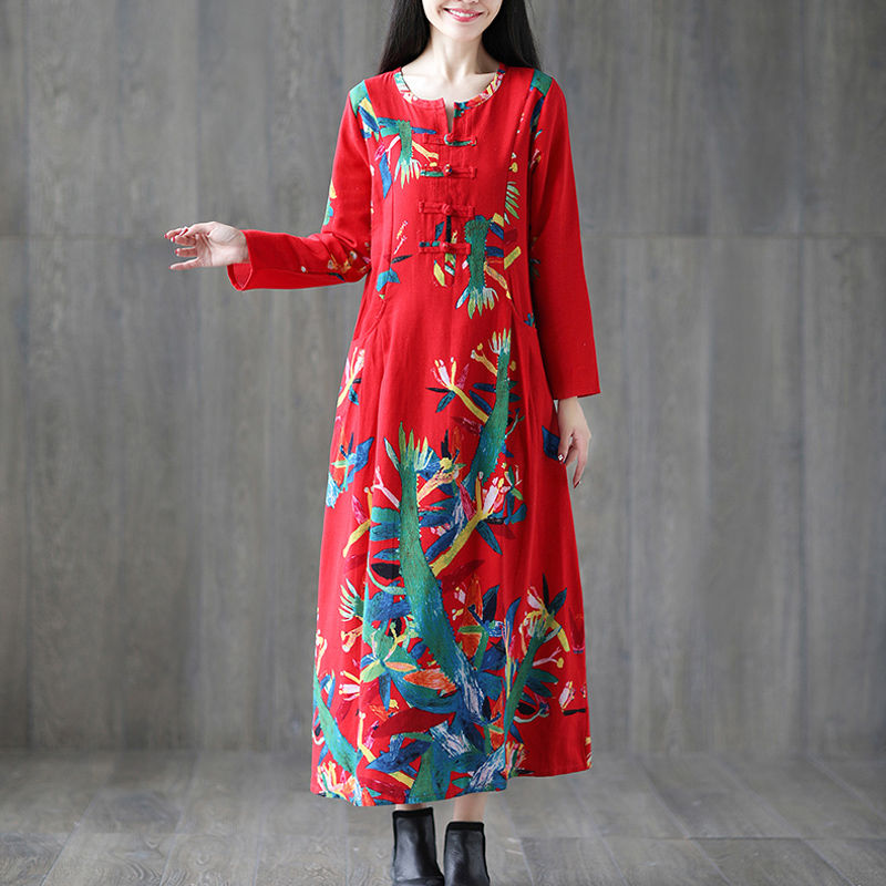 民族风棉麻连衣裙，穿出文艺穿出好气质
