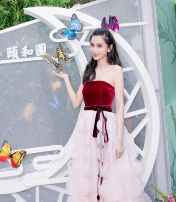 杨颖裙子像是防震包装，却还是美出了新高度，网友：还是长得好看