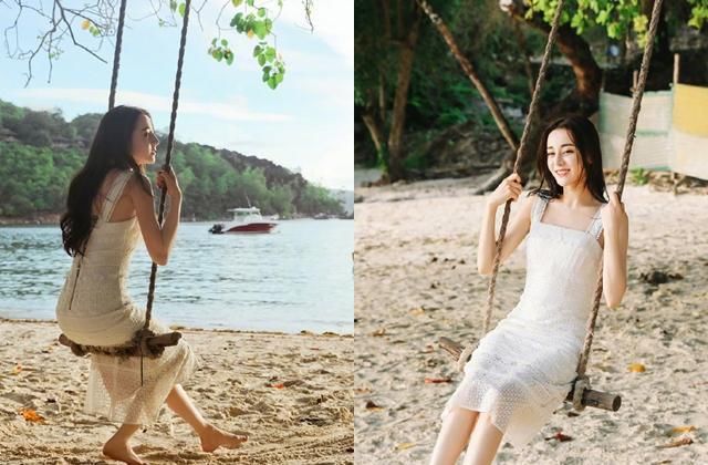 迪丽热巴挑战出道最大尺度！晒泳装照美臀、好肌肤全都露