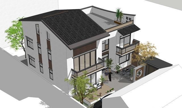 农村盖别墅一定要带平顶，可以晒粮食，这栋造价50万的别墅不错