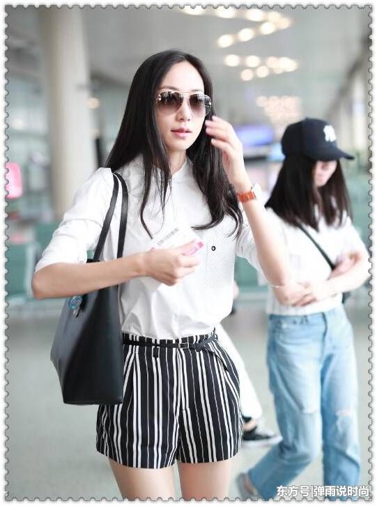 身高1米7的韩雪魔鬼般的身材 机场街拍 随便怎么穿都这么好看